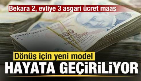 Dönüş için yeni model hayata geçiriliyor! Bekara 2, evliye 3 asgari ücret maaş