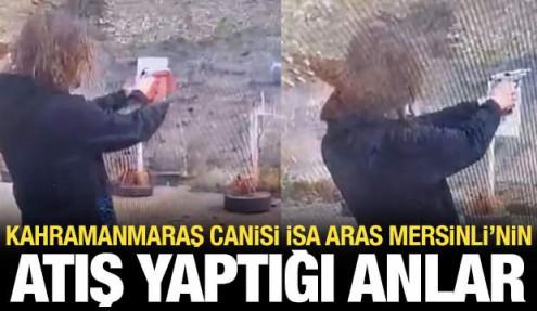 Kahramanmaraş canisi İsa Aras Mersinli'nin poligonda atış yaptığı anlar