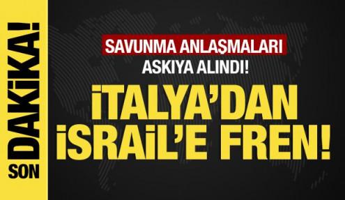 Son dakika...İtalya’dan İsrail’e fren! Savunma anlaşmaları askıya alındı