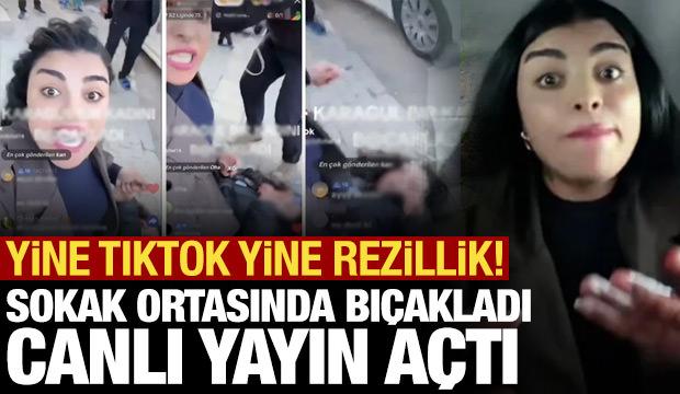 Yine Tiktok yine rezillik! Canlı yayında birini bıçakladı, tehditlerine devam etti