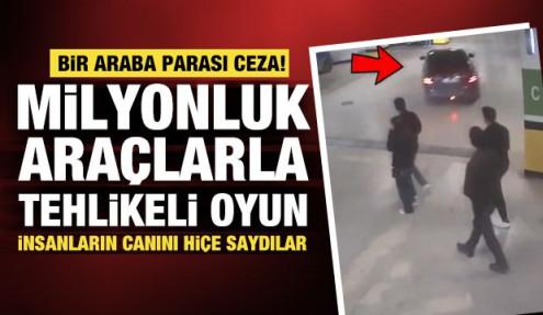 AVM otoparkında drift attılar, 700 bin lira ceza yediler!
