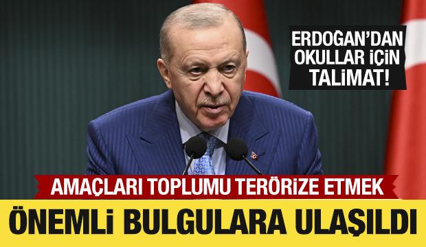 Cumhurbaşkanı Erdoğan'dan okul saldırılarıyla ilgili a&ccedil;ıklama: &Ouml;nemli bulgulara ulaşıldı