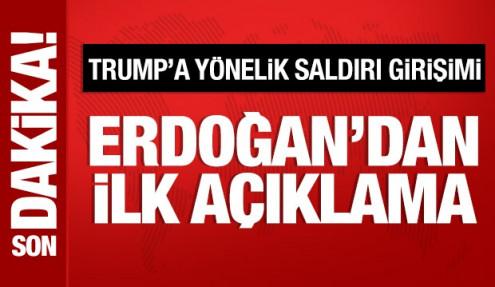 Cumhurbaşkanı Erdoğan'dan Trump'a yönelik saldırı girişimine kınama