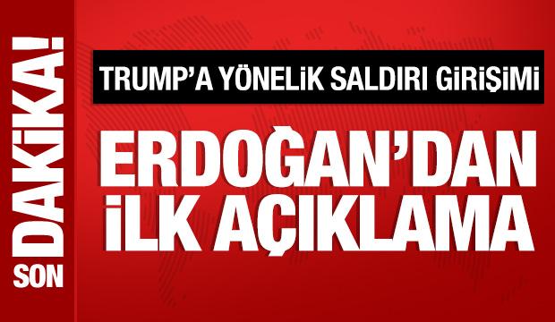 Cumhurbaşkanı Erdoğan'dan Trump'a yönelik saldırı girişimine kınama
