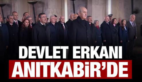 Devlet erkanı Anıtkabir'i ziyaret etti