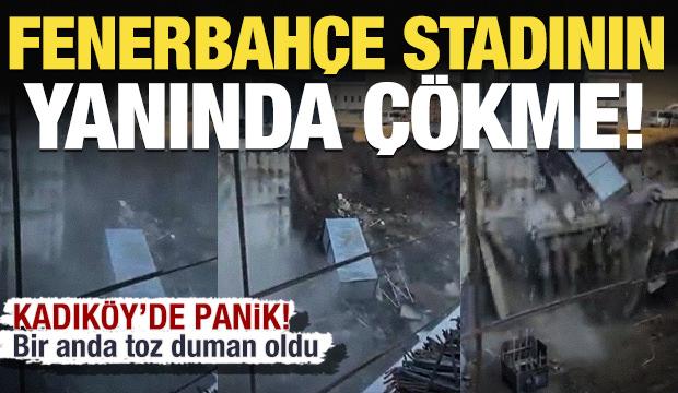 Fenerbah&ccedil;e Stadı&rsquo;nın yanında korkutan anlar! Bir anda &ccedil;&ouml;kt&uuml;!