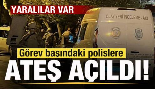 Görev başındaki polislere ateş açıldı! Yaralılar var