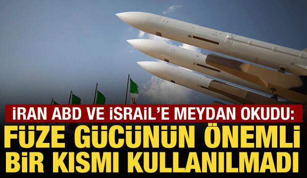 İran: F&uuml;ze g&uuml;c&uuml;n&uuml;n &ouml;nemli bir kısmı kullanılmadı