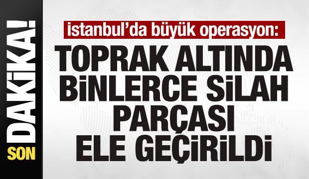 İstanbul’da büyük operasyon: Toprak altında binlerce silah parçası ele geçirildi