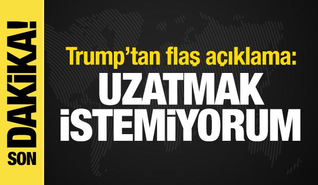 Trump'tan İran açıklaması: Abluka başarılı oldu, ateşkesi uzatmak istemiyorum