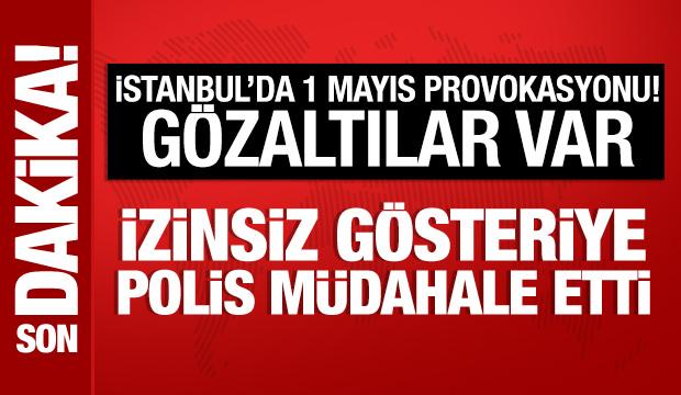 Beşiktaş'ta izinsiz gösteriye polis müdahale etti