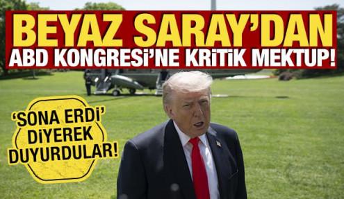 Beyaz Saray'dan, ABD Kongresi'ne mektup! 'Savaş sona erdi'