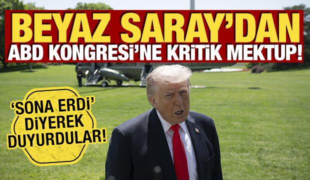 Beyaz Saray'dan, ABD Kongresi'ne mektup! 'Savaş sona erdi'