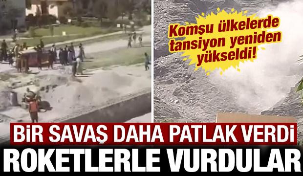 Bir savaş daha patlak verdi: Topçu ve roketlerle komşu ülkeyi vurdular!