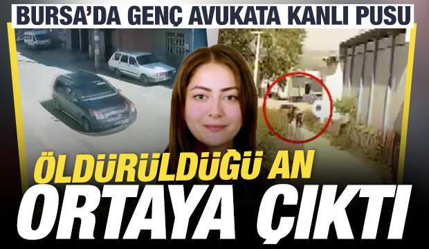 Bursa&rsquo;da avukatın &ouml;ld&uuml;ğ&uuml; silahlı pusunun g&ouml;r&uuml;nt&uuml;leri ortaya &ccedil;ıktı
