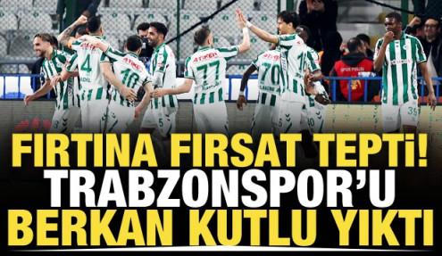 Fırtına fırsat tepti! Trabzon'u Berkan Kutlu yıktı