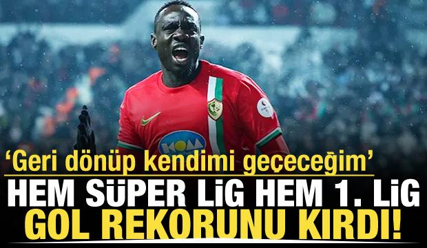 Hem S&uuml;per Lig hem 1. Lig'de gol rekoru kırdı! 'Geri d&ouml;n&uuml;p kendimi ge&ccedil;eceğim'