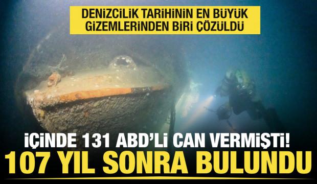 İ&ccedil;inde 131 kişinin &ouml;ld&uuml;ğ&uuml; hayalet gemi USCGC Tampa 107 yıl sonra bulundu