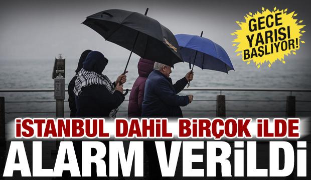 İstanbul dahil birçok ilde sağanak alarmı! Meteoroloji saat verdi: Kuvvetli geliyor