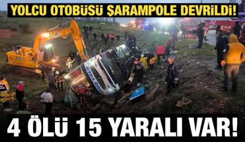 Son Dakika... Malatya'da yolcu otobüsü devrildi: Ölü ve yaralılar var!