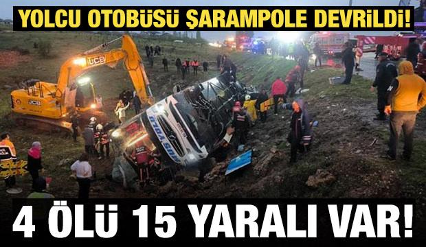 Son Dakika... Malatya'da yolcu otobüsü devrildi: Ölü ve yaralılar var!