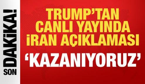 Trump'tan canlı yayında İran açıklaması: Tüm dünya bu sözlere kilitlendi!