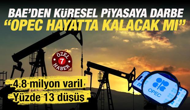 Y&uuml;zde 13 d&uuml;ş&uuml;ş: BAE'nin OPEC&rsquo;ten ayrılması k&uuml;resel piyasalarda deprem etkisine neden oldu