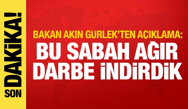 Bakan Gürlek'ten açıklama: Bu sabah ağır darbe indirdik