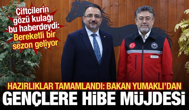 Bakan Yumaklı'dan gençlere hibe desteği müjdesi: Bir güzel haber de çiftçilere