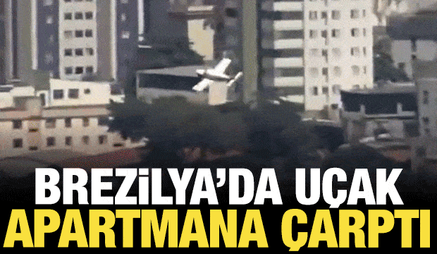 Brezilya'da u&ccedil;ak apartmana &ccedil;arptı!
