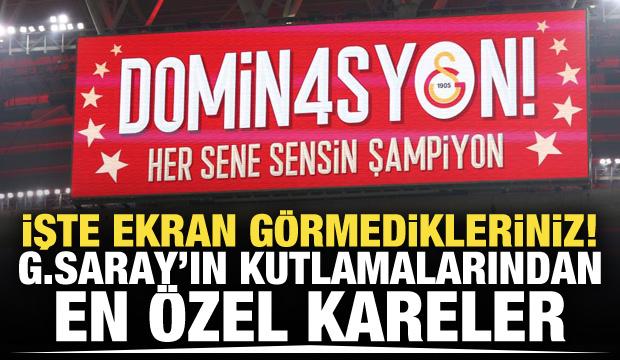 Galatasaray'ın şampiyonluk kutlamalarından en &ouml;zel anlar!