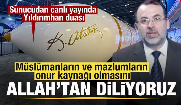 Mısırlı sunucu: Yıldırımhan'ın Müslümanların onur kaynağı olmasını Allah’tan diliyoruz