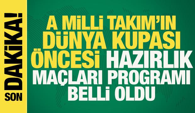 Son dakika: A Milli Takım'ın Dünya Kupası öncesi hazırlık maçları programı belli oldu
