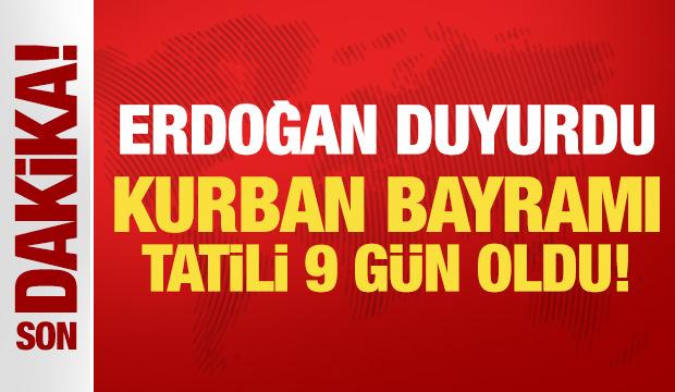 Son Dakika: Kurban Bayramı tatili 9 güne çıkarıldı
