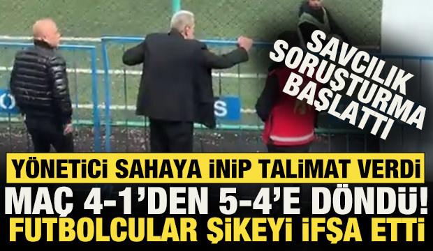 T&uuml;rk futbolu bunu da g&ouml;rd&uuml;! Y&ouml;netici sahaya indi: Futbolcular şikeyi ifşa etti