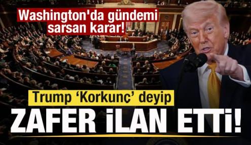 Washington'da gündemi sarsan karar! Trump'tan son dakika açıklaması: Amerika için zafer