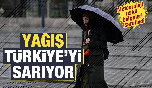 Yağış Türkiye'yi sarıyor! Meteoroloji yeni harita paylaştı
