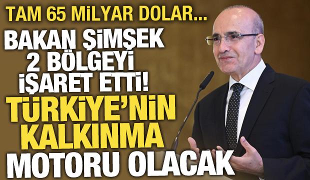 Bakan Şimşek 2 bölgeyi işaret etti: Türkiye'nin kalkınma motoru olacak