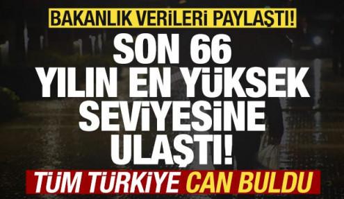 Bakanlıktan müjdeli haber! Son 66 yılın en yüksek seviyesine ulaştı! Türkiye can buldu