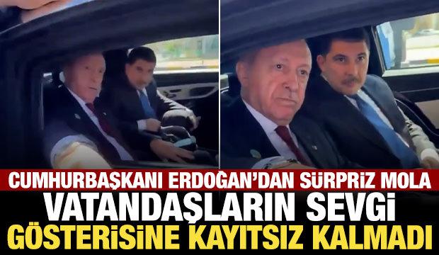 Cumhurbaşkanı Erdoğan sevgi g&ouml;sterisine kayıtsız kalmadı