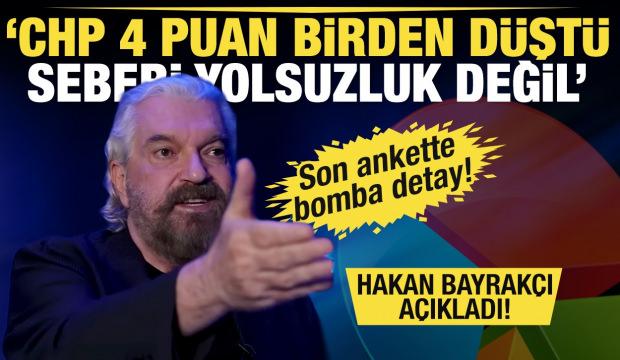 Hakan Bayrak&ccedil;ı: CHP'deki 3-4 puanlık d&uuml;ş&uuml;ş&uuml;n sebebi yolsuzluk değil