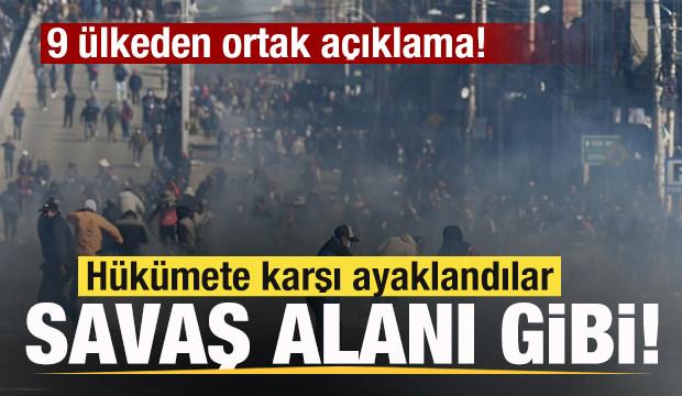 Hükümete karşı ayaklandılar! Ortalık savaş alınan döndü! Ordu sahaya indi! 9 ülkeden mesaj