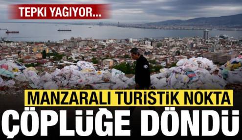 İzmir’de manzara değil çöp var! Vatandaş isyan etti