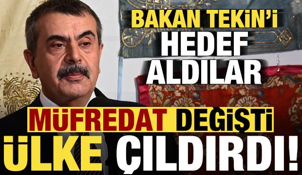 Müfredat değişti, ülke çıldırdı! Bakan Tekin'i hedef aldılar...