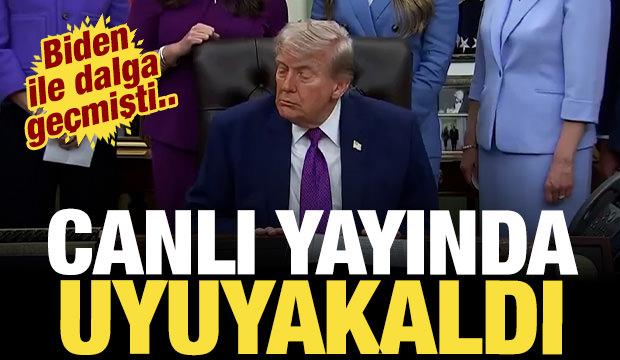 Trump, Oval Ofis&rsquo;teki etkinlik sırasında uyukladı
