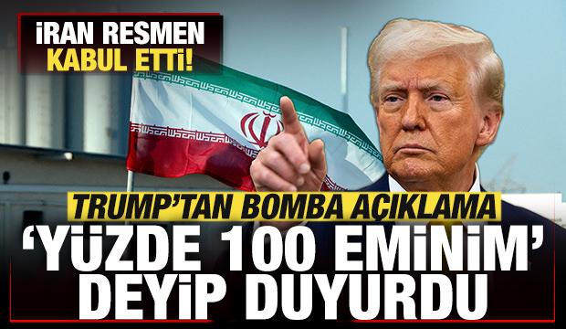 Trump'tan bomba açıklama! İran resmen kabul etti! 