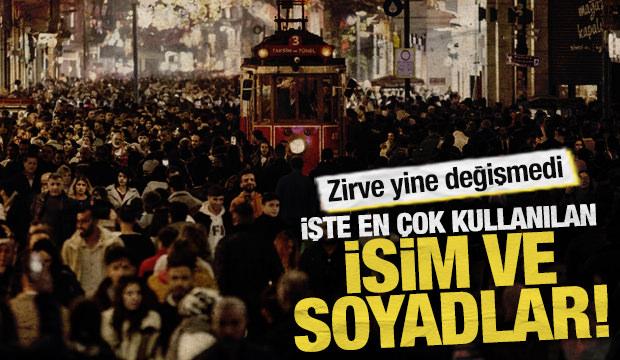 T&uuml;rkiye'nin isim haritası: En &ccedil;ok kullanılan ad ve soy adlar a&ccedil;ıklandı