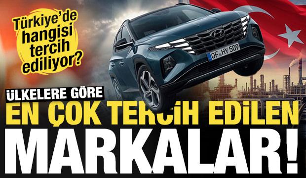 &Uuml;lkelere g&ouml;re en &ccedil;ok tercih edilen araba markaları a&ccedil;ıklandı! T&uuml;rkiye hangisini se&ccedil;iyor?