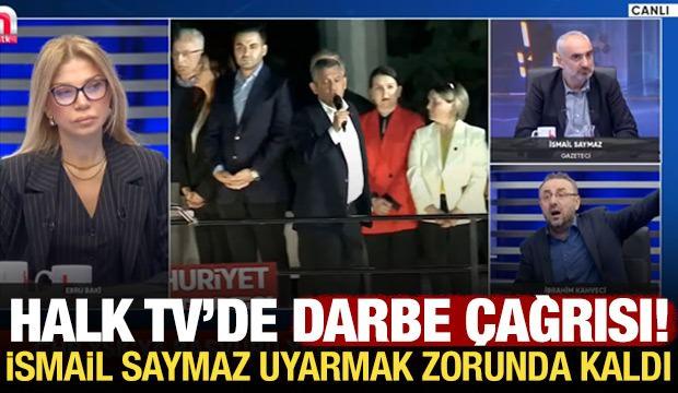 Halk TV canlı yayınında a&ccedil;ık&ccedil;a darbe &ccedil;ağrısı yapıldı...