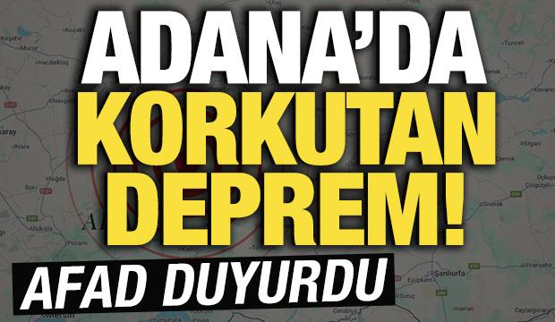 Adana'da 4,9 büyüklüğünde deprem!